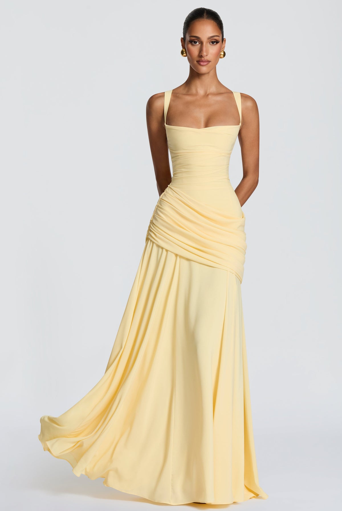 Sophia | Women's Formal Evening Gown with Draped Hip