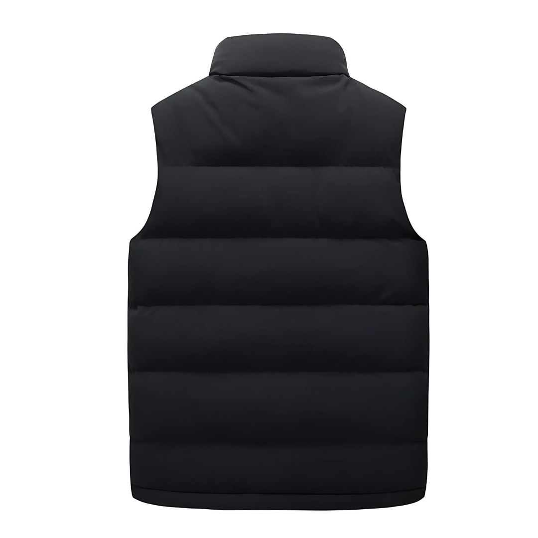 Leo | Men's Quilted Puffer Vest High Collar Zip Up