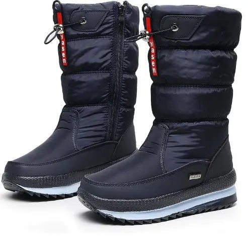 Camille | Women's Waterproof Snow Boots Quilted Flat Sole