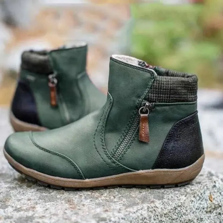 Kayla | Women's Winter Ankle Boots Side Zipper Comfort Sole