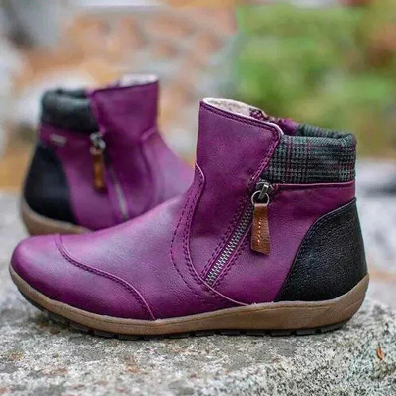 Kayla | Women's Winter Ankle Boots Side Zipper Comfort Sole