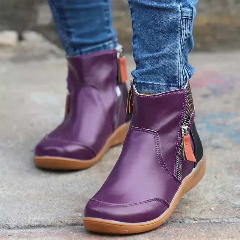 Kayla | Women's Winter Ankle Boots Side Zipper Comfort Sole