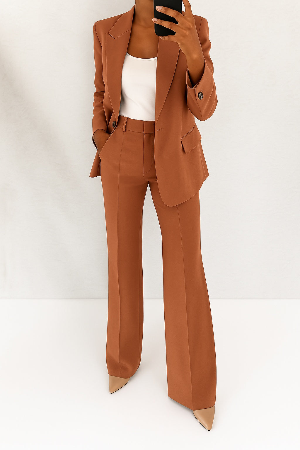 Megan | Women's Elegant Pantsuit Lapel Collar Blazer and Pants