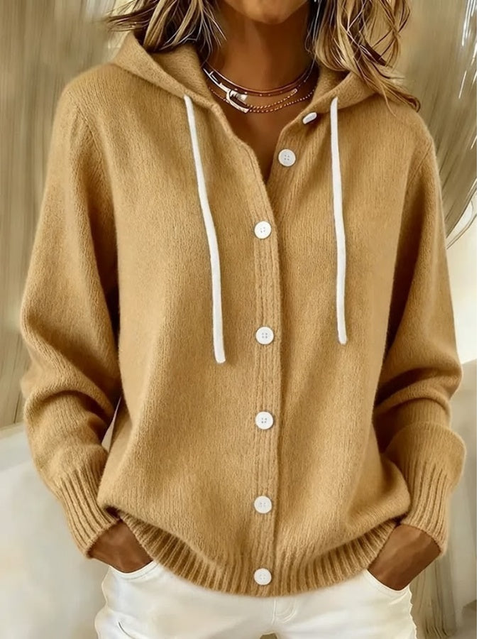 Zoey | Women's Knit Cardigan Sweater with Hood