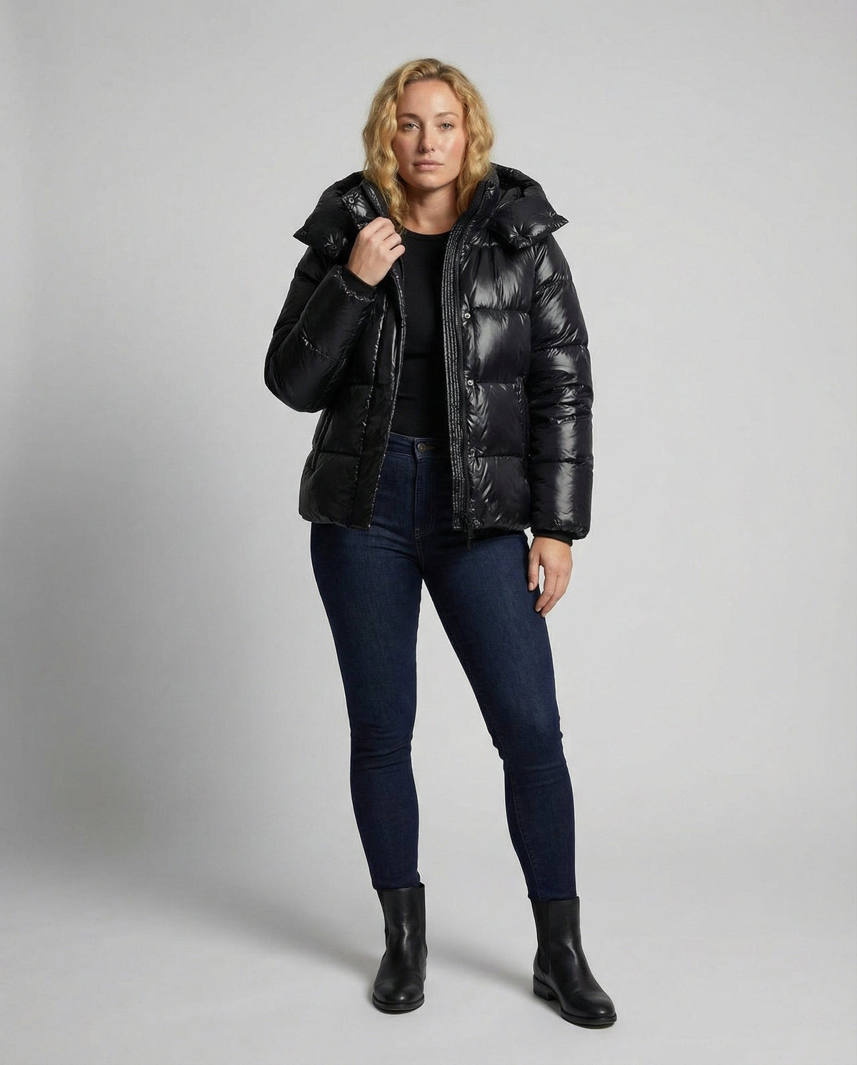 Addison | Women's Cropped Puffer Jacket with Hood