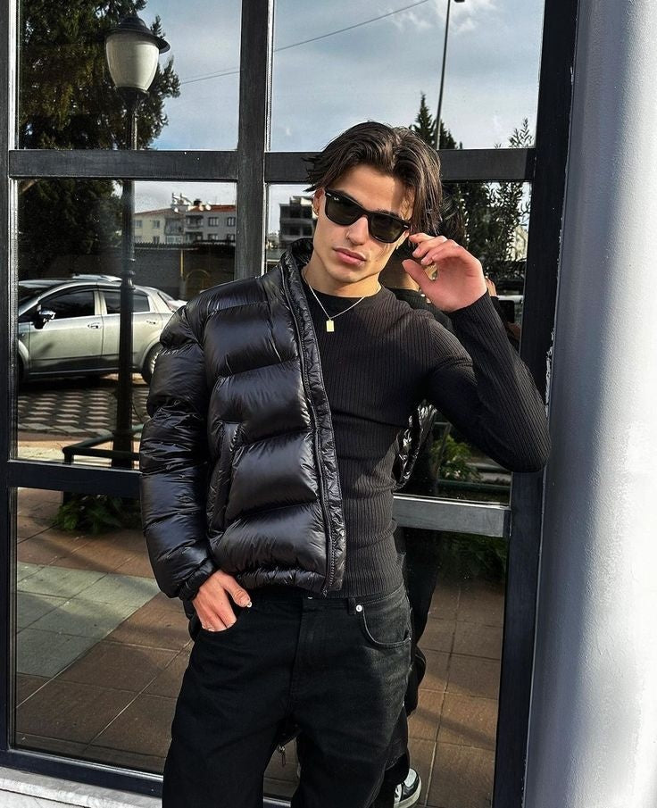 Kyle | Men's Quilted Puffer Jacket with Hood