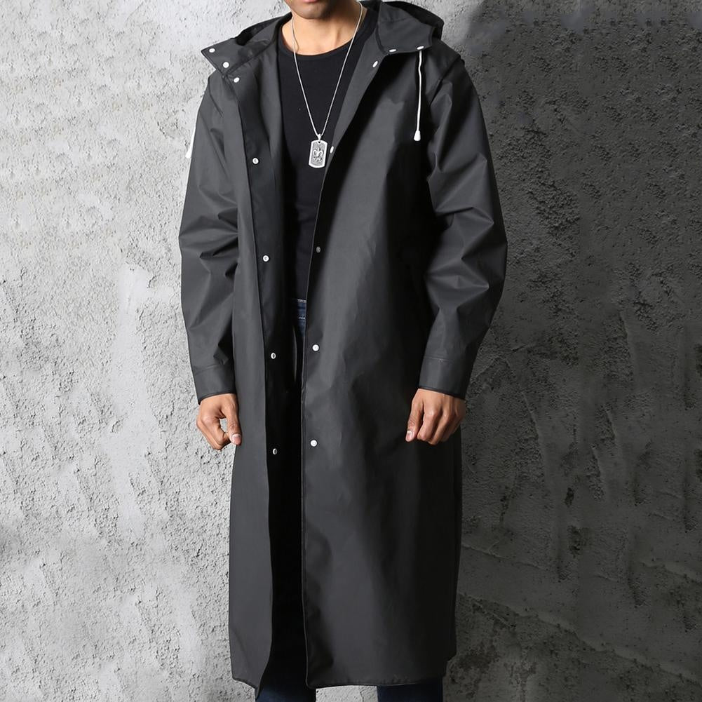 Wade | Men's Long Waterproof Raincoat Hooded