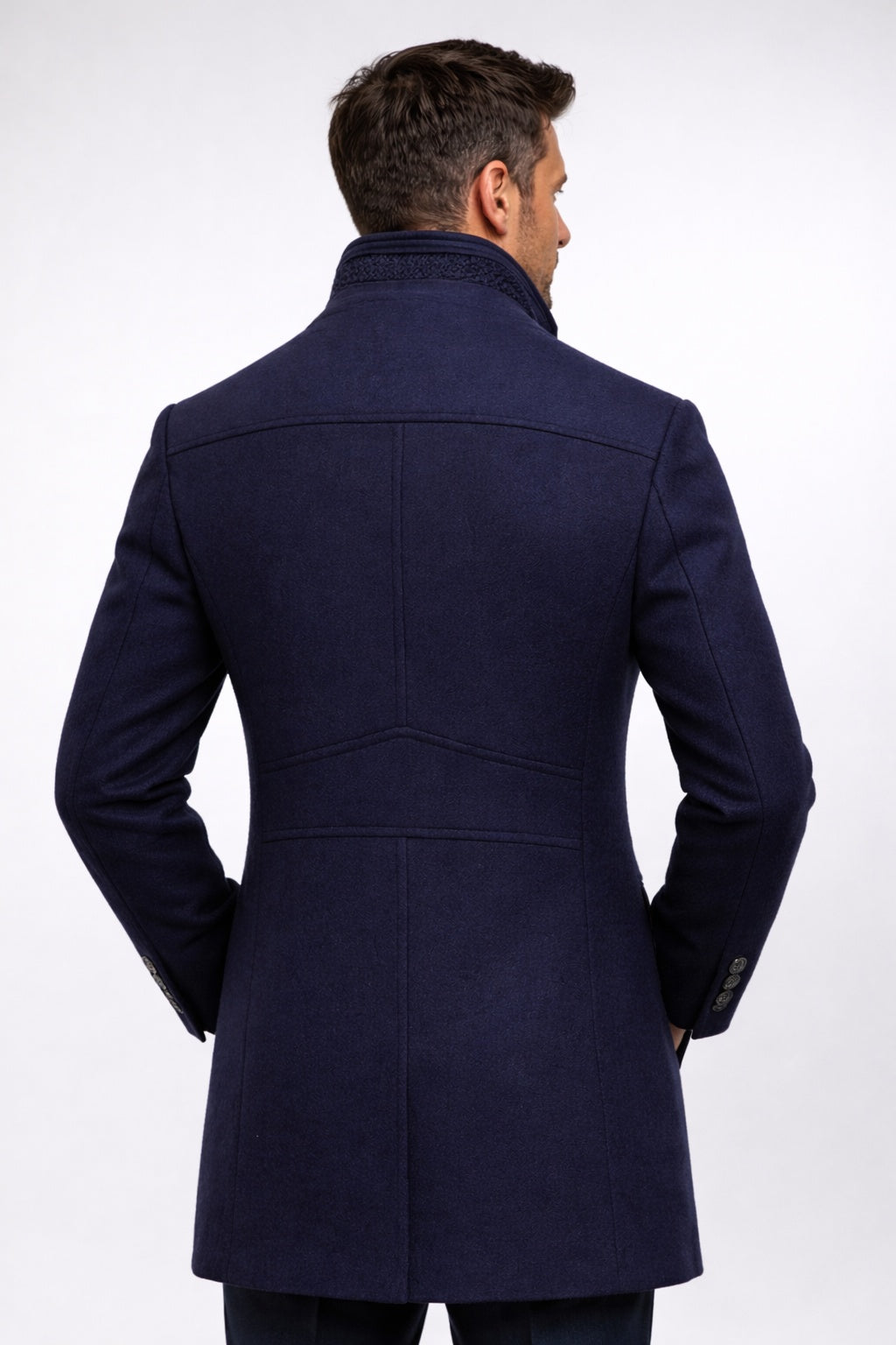 Alexander | Men's Wool Blend Overcoat with Stand Collar