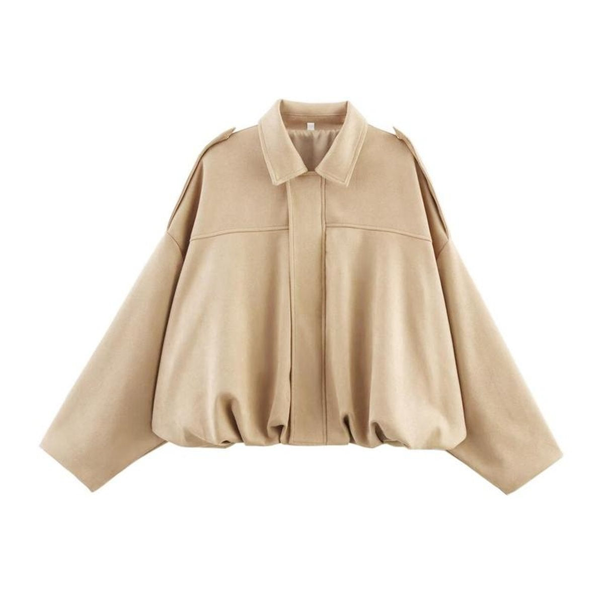 Phoebe | Women's Oversized Suede Jacket Bomber Long Sleeve