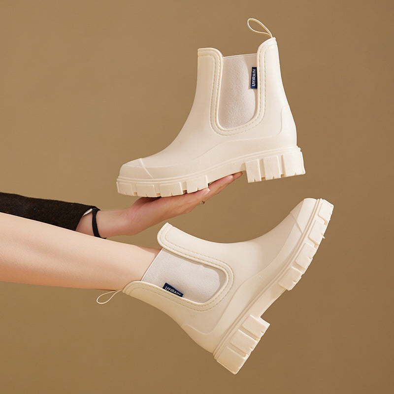 Jenna | Women's Waterproof Rain Boots Platform Chelsea
