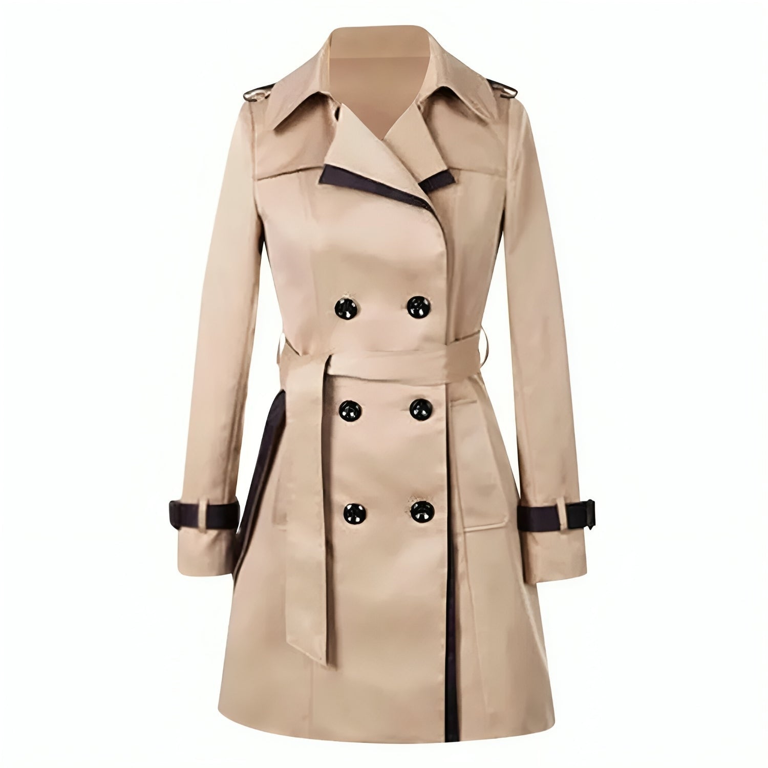 Camille | Women's Double Breasted Trench Coat Lapel Collar
