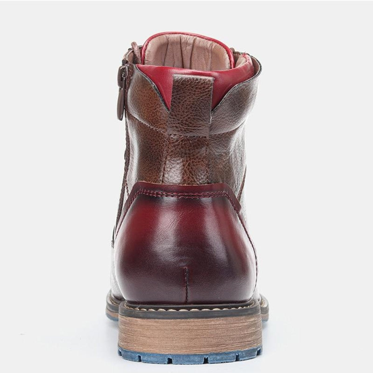 Benjamin | Men's Leather Dress Boots Lace-Up with Side Zipper
