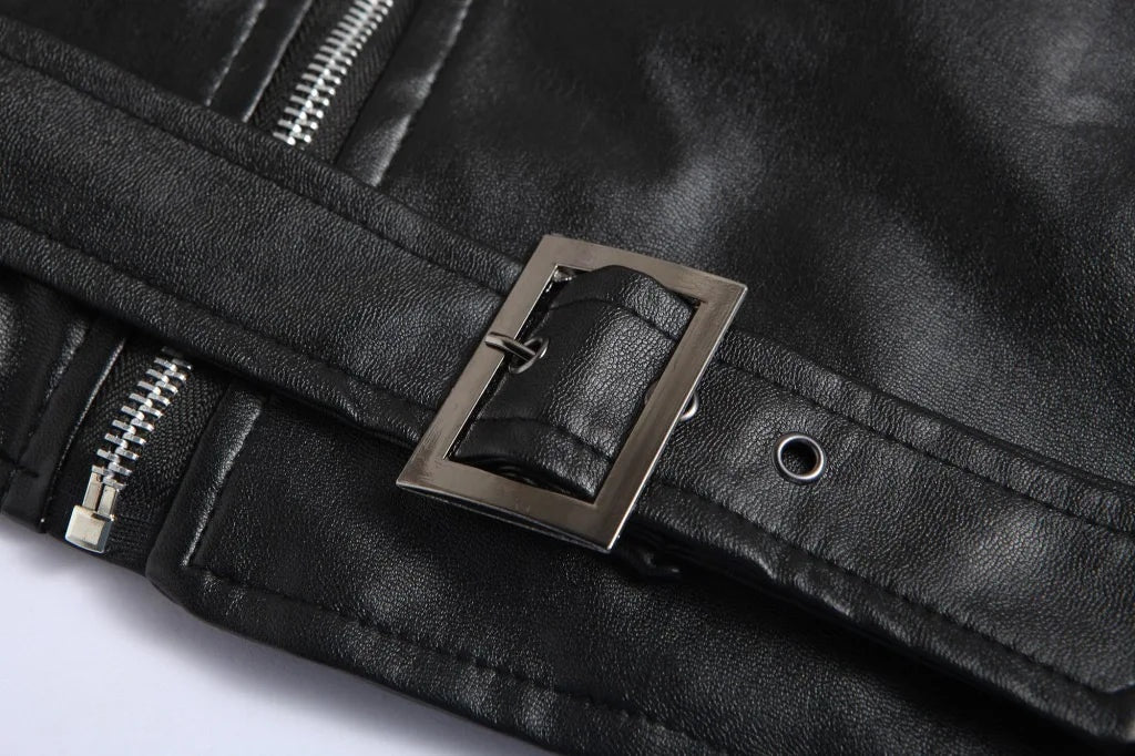 Sean | Men's Leather Jacket Biker Asymmetric Zipper Moto
