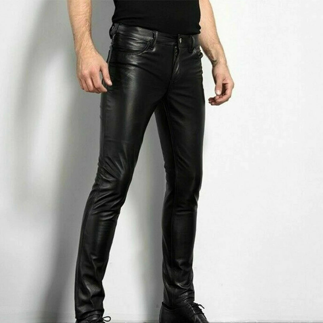 Cameron | Men's Skinny Leather Pants Slim Fit