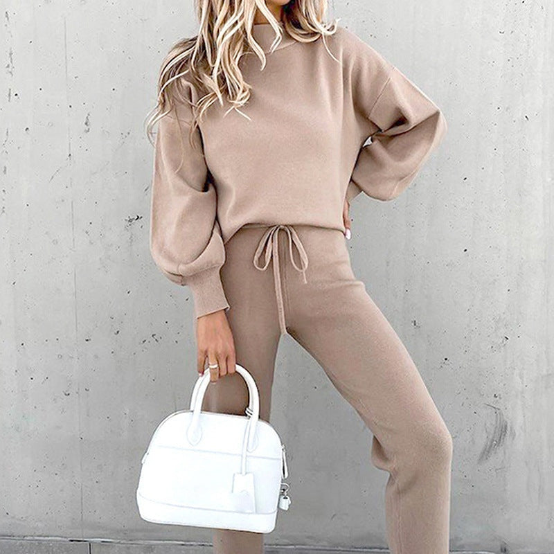 Ella | Women's Matching Lounge Set with Stand Collar Top