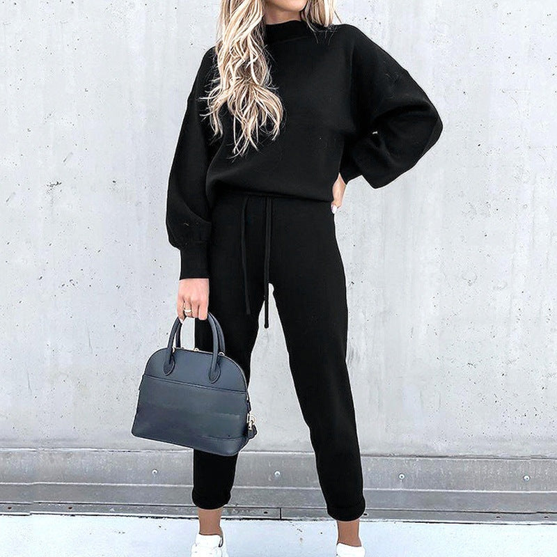 Ella | Women's Matching Lounge Set with Stand Collar Top