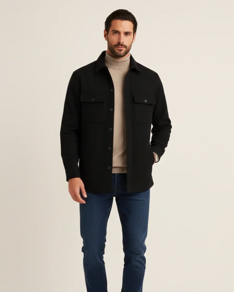 Richard | Men's Cotton Blend Shirt Jacket Chest Pockets Regular Fit Overshirt