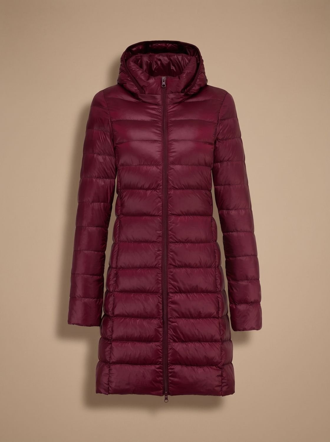 Emma | Women's Ultralight Long Down Jacket with Hood