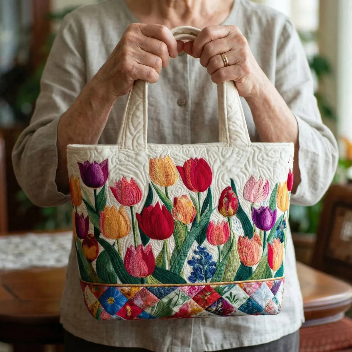 Willow | Women's Quilted Tote Bag Handmade Unique Print