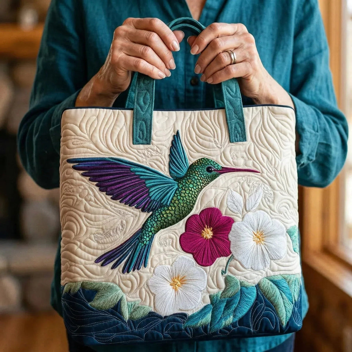 Willow | Women's Quilted Tote Bag Handmade Unique Print