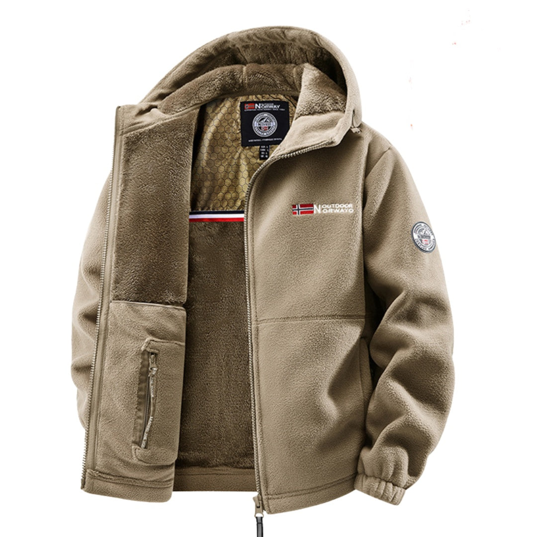 Ethan | Men's Sherpa Lined Fleece Jacket with Hood