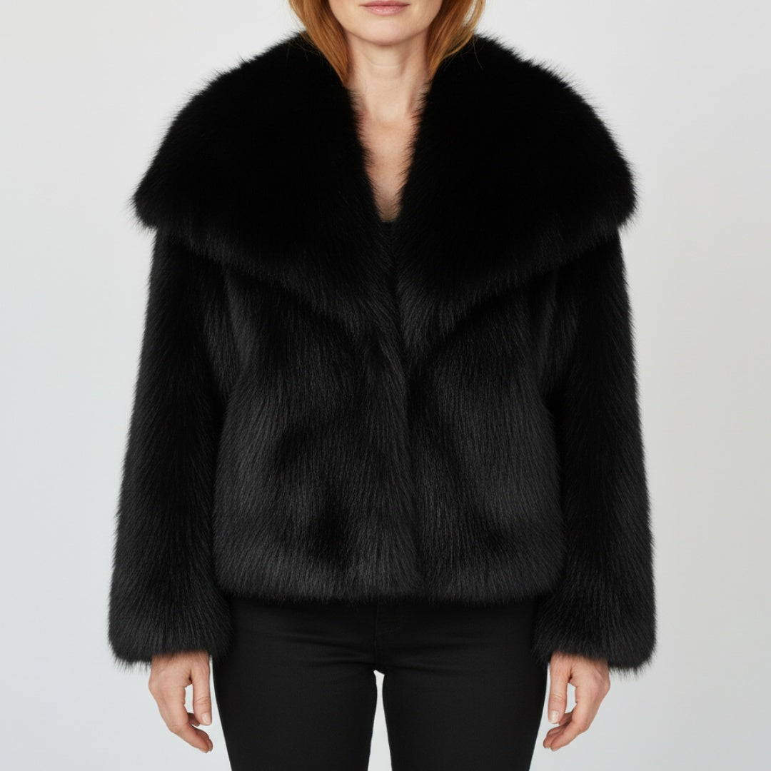 Isla | Women's Faux Fur Jacket Wide Collar Fluffy Coat