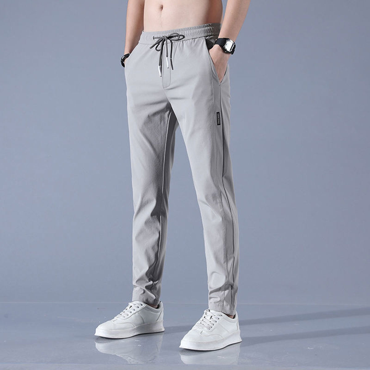 Asher | Men's Track Pants Elastic Waist Straight Leg