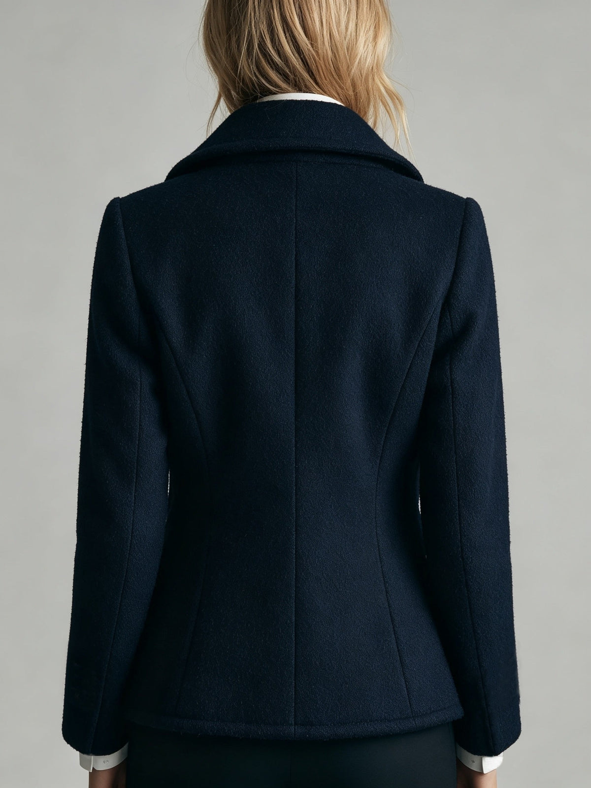 Harper | Women's Double Breasted Peacoat with Lapel Collar