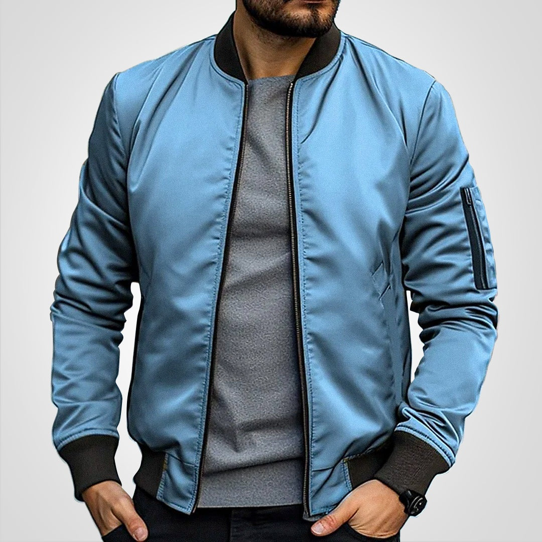 Jack | Men's Bomber Jacket Zip Up with Sleeve Pocket