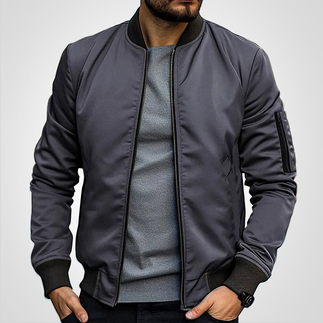 Jack | Men's Bomber Jacket Zip Up with Sleeve Pocket