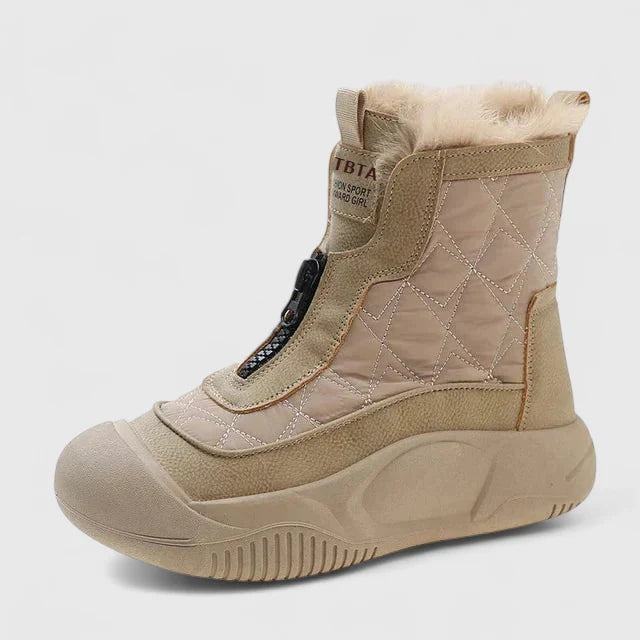 Cassidy | Women's Waterproof Boots Lined Flat Front Zip