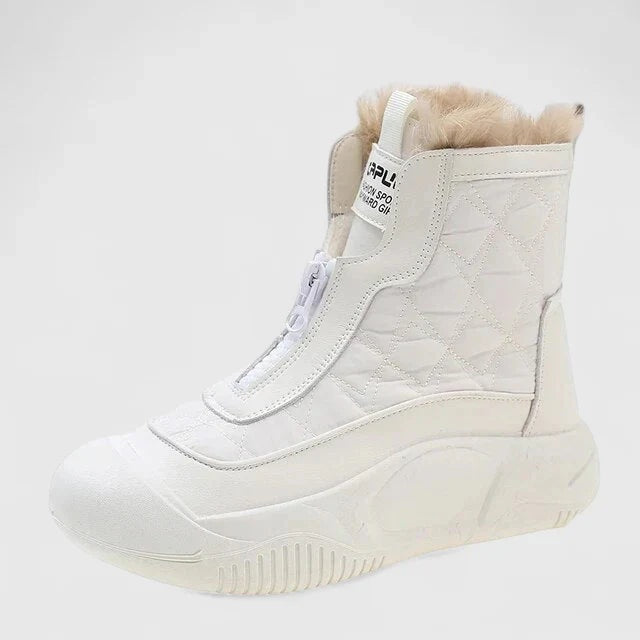 Cassidy | Women's Waterproof Boots Lined Flat Front Zip