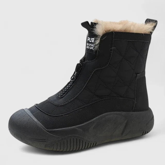 Cassidy | Women's Waterproof Boots Lined Flat Front Zip
