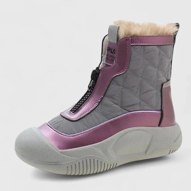 Cassidy | Women's Waterproof Boots Lined Flat Front Zip