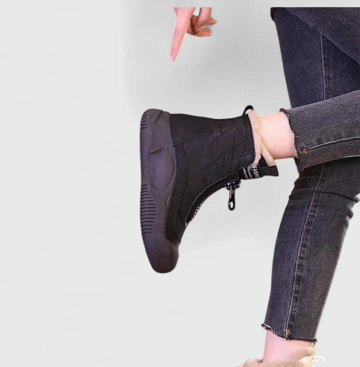 Cassidy | Women's Waterproof Boots Lined Flat Front Zip