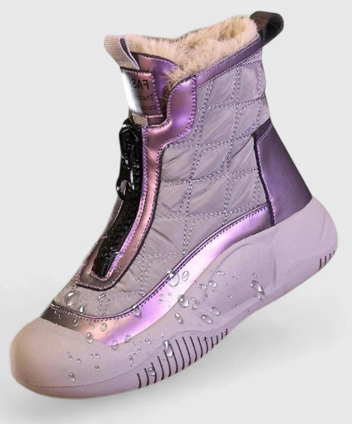 Cassidy | Women's Waterproof Boots Lined Flat Front Zip