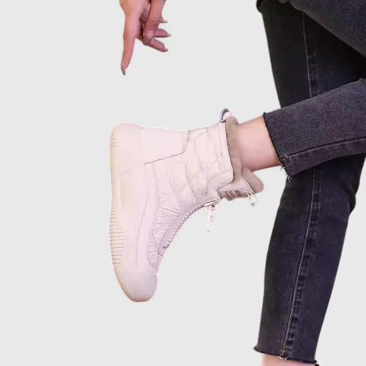 Cassidy | Women's Waterproof Boots Lined Flat Front Zip