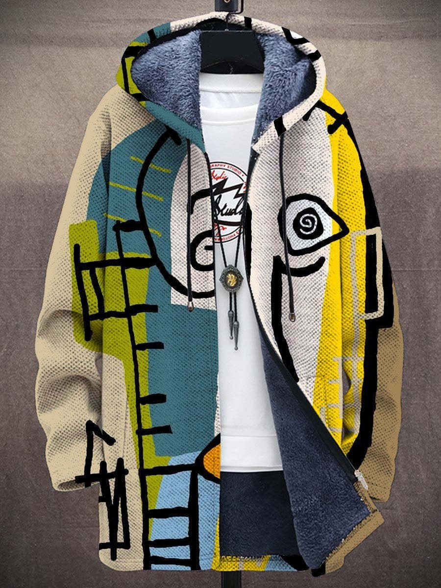 Vanessa | Women's Oversized Hooded Sweater Art Print Knit
