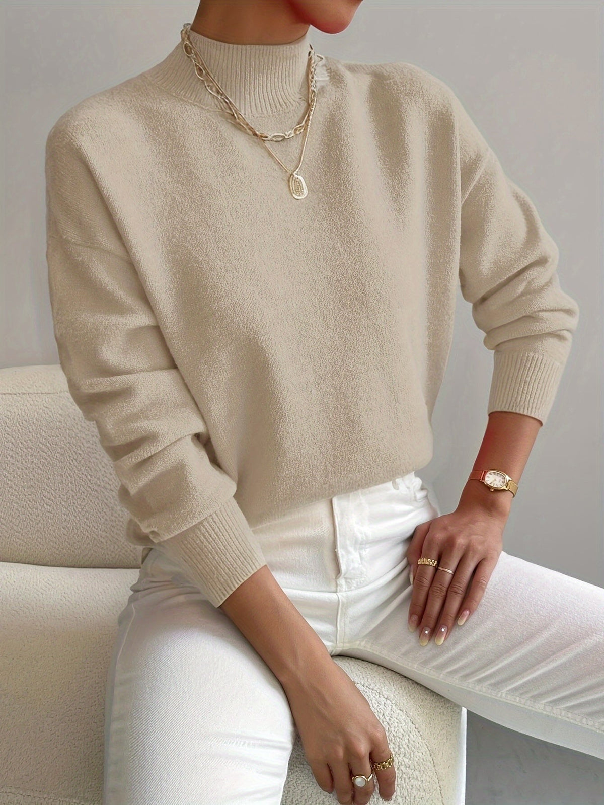 Shelby | Women's Turtleneck Sweater Long Sleeve Oversized Knit