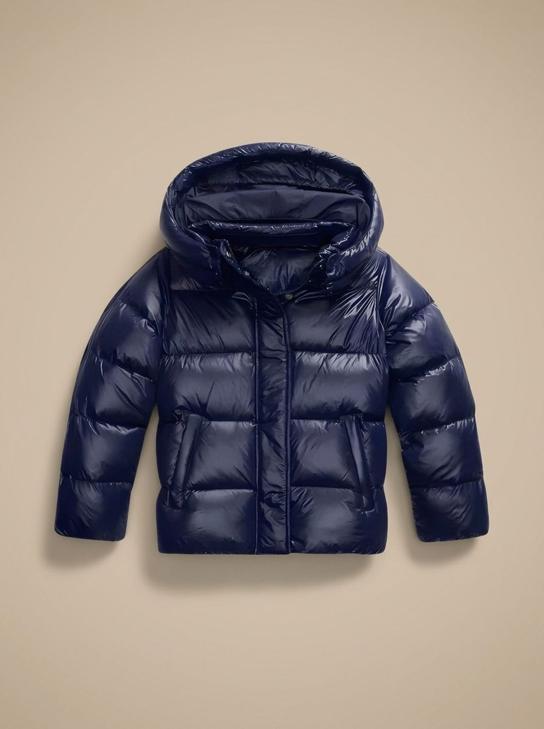Lillian | Women's Quilted Down Jacket with Hood Glossy Finish