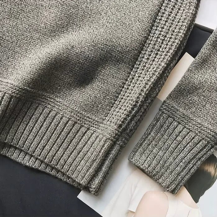 Lucas | Men's Wool Sweater with Elbow Patches