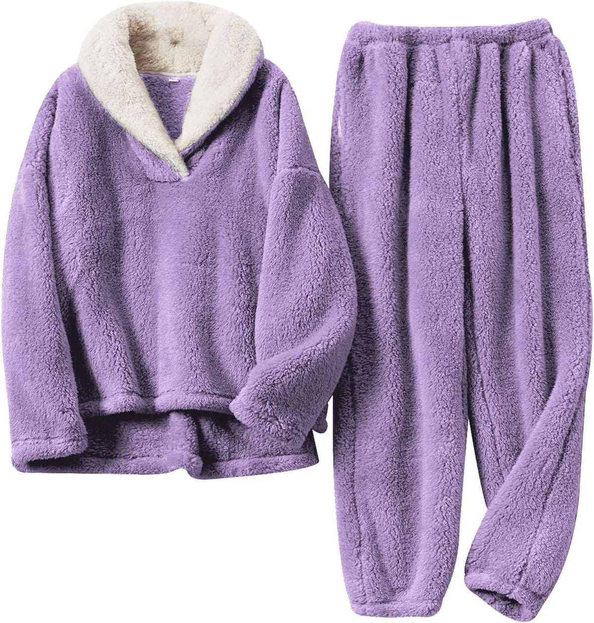 Luna | Women's Sherpa Pajama Set Two Piece Lounge Set