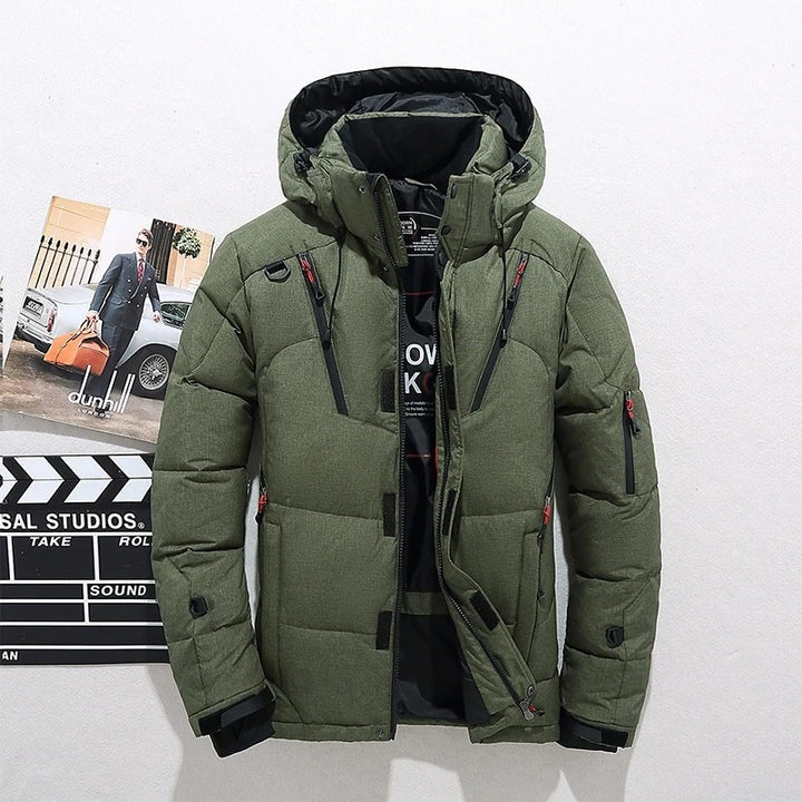 Sean | Men's Hooded Puffer Jacket Multiple Pockets
