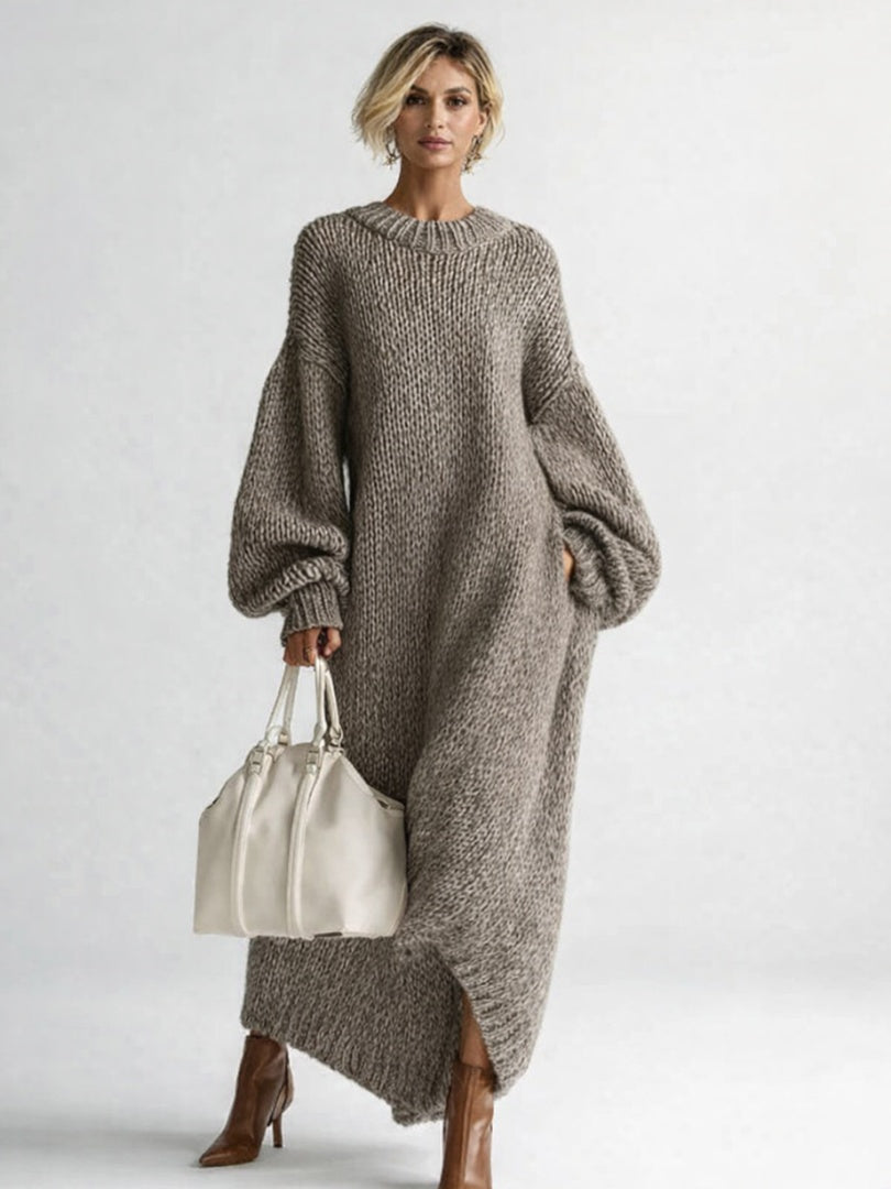 Morgan | Women's Oversized Sweater Dress Long Sleeve Winter Knit