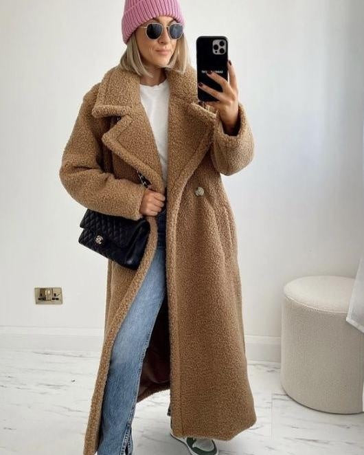 Cora | Women's Long Sherpa Coat Oversized Teddy Coat