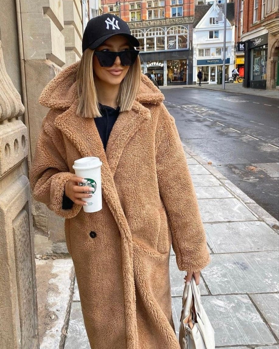 Cora | Women's Long Sherpa Coat Oversized Teddy Coat
