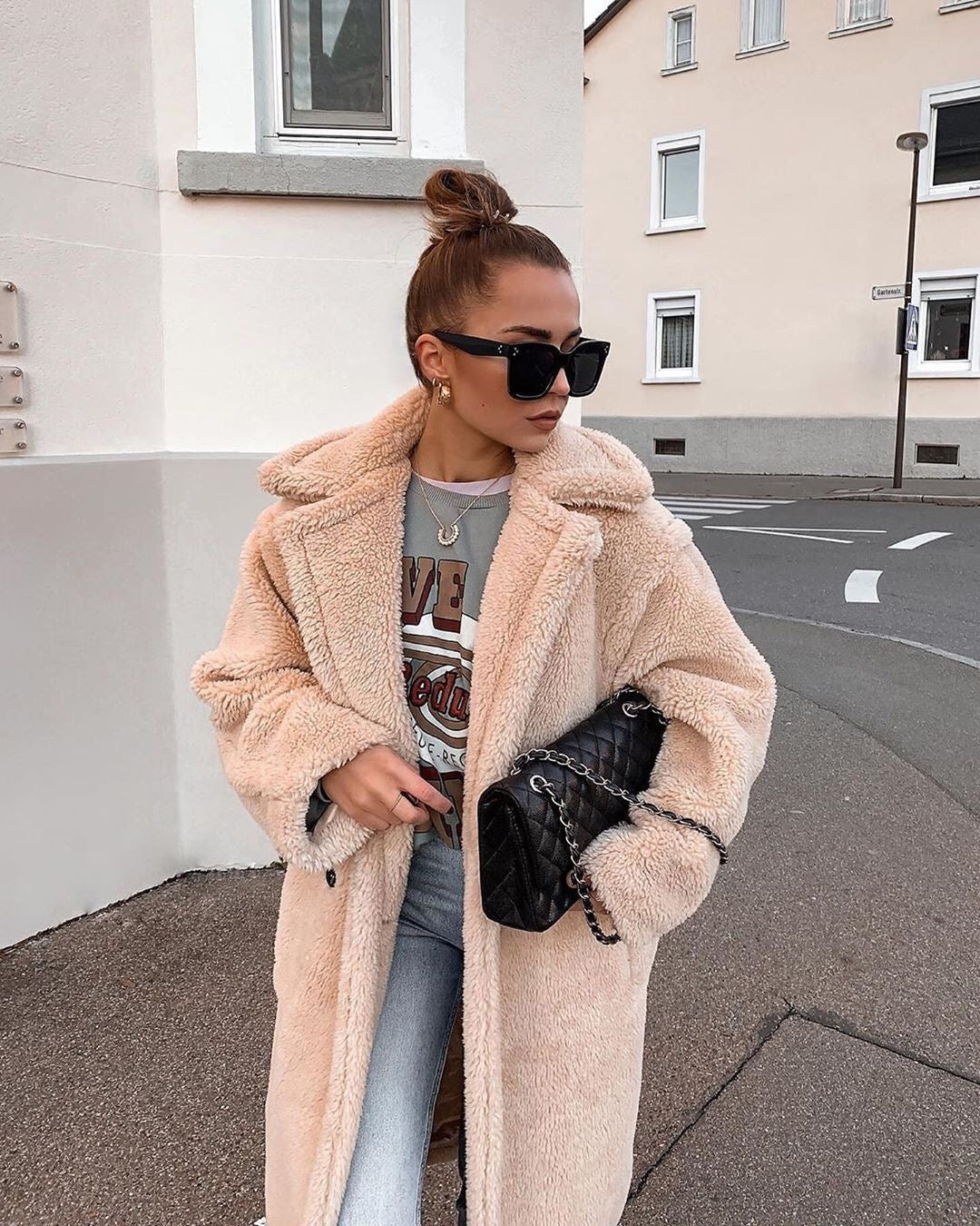 Cora | Women's Long Sherpa Coat Oversized Teddy Coat