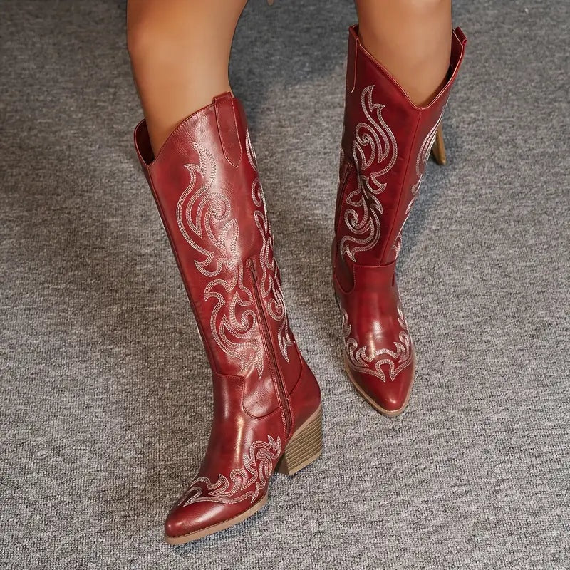 Hope | Women's Tall Embroidered Cowgirl Boots Western