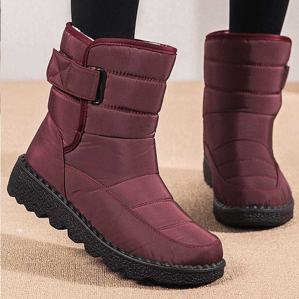 Gemma | Women's Waterproof Boots Warm Lined Flat Hook and Loop