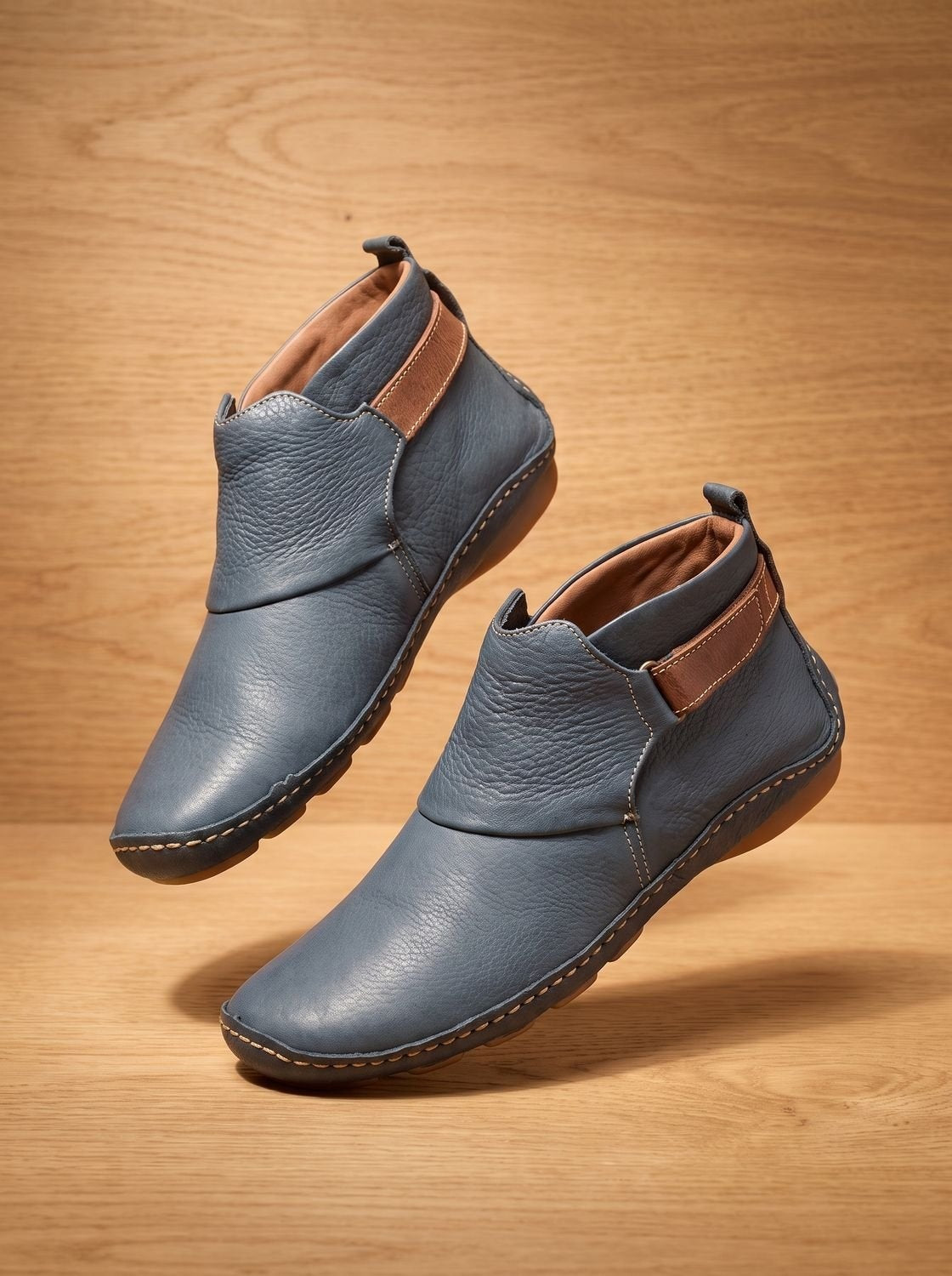 Nora | Women's Flat Ankle Boots Slip-On with Side Strap